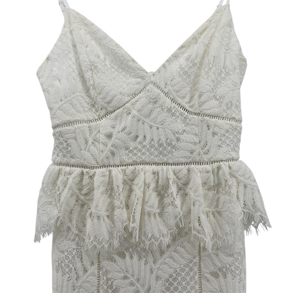 NEW LOVERS + FRIENDS Wanderlust White Lace Midi Dress Size Small - Picture 4 of 12